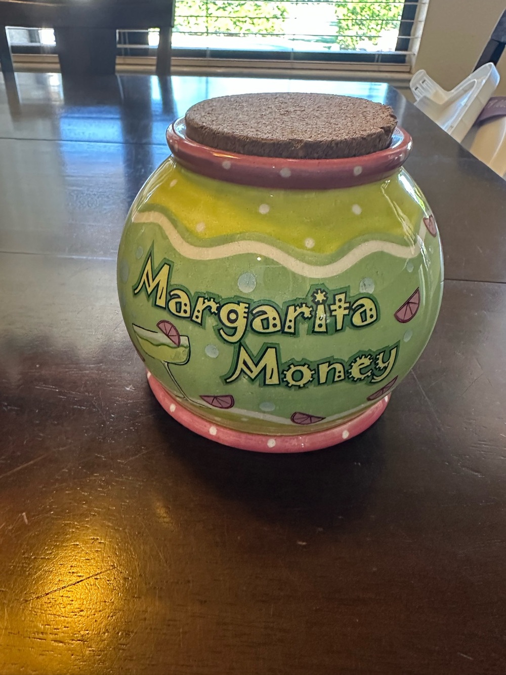 Margarita Money Ceramic Coin Jar - Green